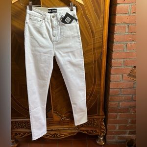 NWT BLK DNM Women's High Rise Jeans, Laurence White, 27x32 high waisted denim